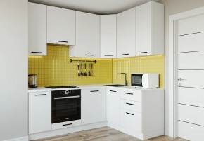 Кухонный гарнитур Белый Глянец 2200*1600 h950 (Стол. 26мм) в Копейске - kopejsk.ok-mebel.com | фото