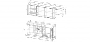 Кухонный гарнитур Белый Глянец 2550 (Стол. 38мм) в Копейске - kopejsk.ok-mebel.com | фото 2