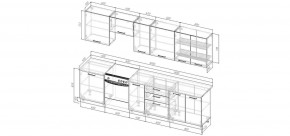 Кухонный гарнитур Белый Глянец 3000 (Стол. 38мм) в Копейске - kopejsk.ok-mebel.com | фото 2