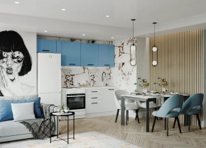 Кухонный гарнитур Капри 2550 (Стол. 38мм) в Копейске - kopejsk.ok-mebel.com | фото