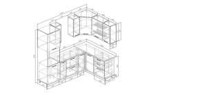 Кухонный гарнитур Меренга 2400*1600 (Стол. 38мм) в Копейске - kopejsk.ok-mebel.com | фото 2