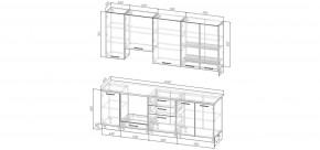 Кухонный гарнитур Санторини 2400 h950 (Стол. 38мм) в Копейске - kopejsk.ok-mebel.com | фото 2