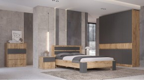 ЛЕНОРА Спальный гарнитур (модульный) графит в Копейске - kopejsk.ok-mebel.com | фото