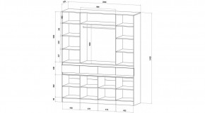 ЛЕНОРА Спальный гарнитур (модульный) графит в Копейске - kopejsk.ok-mebel.com | фото 9
