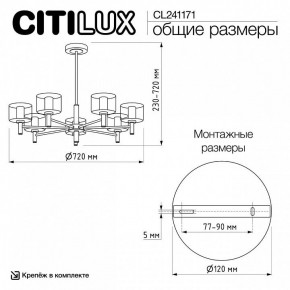 Люстра на штанге Citilux ELAN CL241171 в Копейске - kopejsk.ok-mebel.com | фото 12
