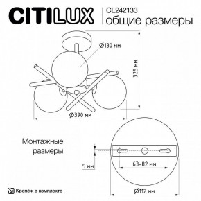 Люстра на штанге Citilux Ronny CL242133 в Копейске - kopejsk.ok-mebel.com | фото 7