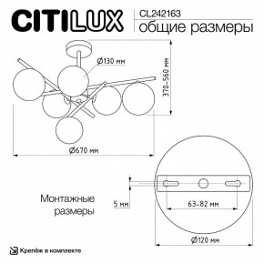 Люстра на штанге Citilux RONNY CL242163 в Копейске - kopejsk.ok-mebel.com | фото 12