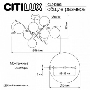 Люстра на штанге Citilux Ronny CL242193 в Копейске - kopejsk.ok-mebel.com | фото 8