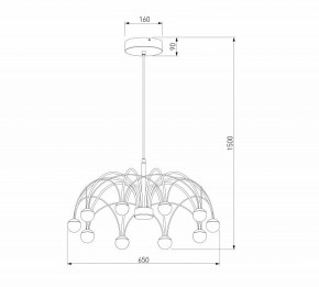 Люстра на штанге Eurosvet Ragno 90030/10 LED золото в Копейске - kopejsk.ok-mebel.com | фото 5