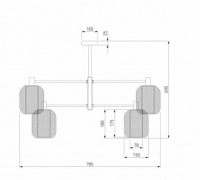 Люстра на штанге Eurosvet Voile 30191/6 черный в Копейске - kopejsk.ok-mebel.com | фото 3