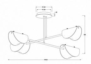 Люстра на штанге Freya Mallow FR5228PL-04C в Копейске - kopejsk.ok-mebel.com | фото 2