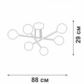 Люстра на штанге Vitaluce V3931 V3931-8/6PL в Копейске - kopejsk.ok-mebel.com | фото 4