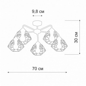 Люстра на штанге Vitaluce V4258 V4258-0/5PL в Копейске - kopejsk.ok-mebel.com | фото 2