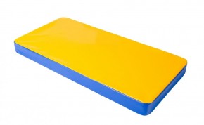 Мат гимнастический 1х0,5х0,08м цв. синий-желтый в Копейске - kopejsk.ok-mebel.com | фото 1