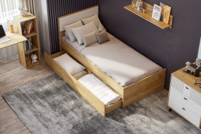 МИЛАН Спальня (Дуб Золотой/Белый матовый) в Копейске - kopejsk.ok-mebel.com | фото 44