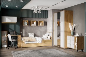 МИЛАН Спальня (Дуб Золотой/Белый матовый) в Копейске - kopejsk.ok-mebel.com | фото 45