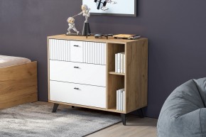 МИЛАН Спальня (Дуб Золотой/Белый матовый) в Копейске - kopejsk.ok-mebel.com | фото 47