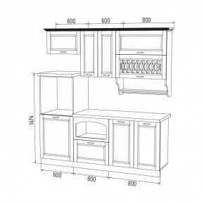 МИЛАНО Кухонный гарнитур 2,0 м Компоновка №3 в Копейске - kopejsk.ok-mebel.com | фото 6