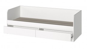 МС "Хилтон" Кровать 0,8 (Белый текстурный) в Копейске - kopejsk.ok-mebel.com | фото 2