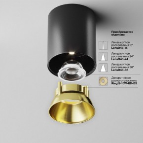 Накладной светильник Maytoni Alfa LED C064CL-12W4K-RD-B в Копейске - kopejsk.ok-mebel.com | фото 3