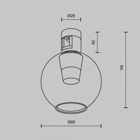 Накладной светильник Maytoni Bubble TR148-1-3W4K-B в Копейске - kopejsk.ok-mebel.com | фото 6