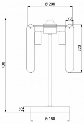 Настольная лампа декоративная Eurosvet Claire 01170/3 золото в Копейске - kopejsk.ok-mebel.com | фото 3