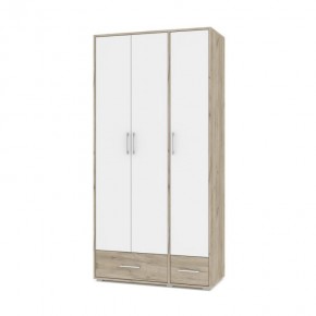 ОЛИВИЯ О32 Шкаф 3-х дверный (дуб серый/белый) в Копейске - kopejsk.ok-mebel.com | фото