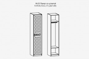 Париж №23 Пенал со штангой (ясень шимо свет/серый софт премиум) в Копейске - kopejsk.ok-mebel.com | фото 2