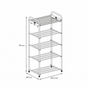 ПДОА15 Ч Подставка для обуви "Альфа 15" Черный в Копейске - kopejsk.ok-mebel.com | фото 2