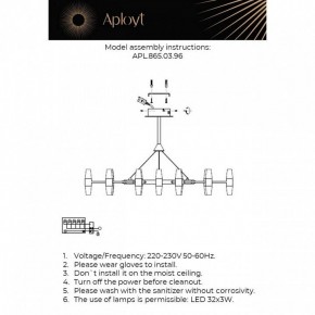 Подвесная люстра Aployt Bernadet APL.865.03.96 в Копейске - kopejsk.ok-mebel.com | фото 2