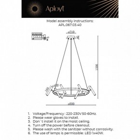 Подвесная люстра Aployt Honor APL.067.03.40 в Копейске - kopejsk.ok-mebel.com | фото 12