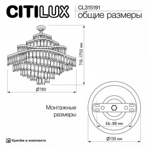 Подвесная люстра Citilux Naiad CL315191 в Копейске - kopejsk.ok-mebel.com | фото 7
