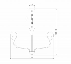 Подвесная люстра Eurosvet Calyx 60169/6 никель в Копейске - kopejsk.ok-mebel.com | фото 3