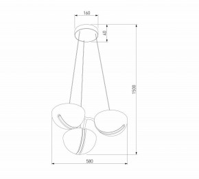 Подвесная люстра Eurosvet Emisfero 50083/3 LED золото в Копейске - kopejsk.ok-mebel.com | фото 6