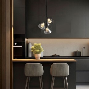 Подвесная люстра Eurosvet Enigma 70161/3 черный в Копейске - kopejsk.ok-mebel.com | фото 3