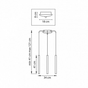 Подвесная люстра Lightstar Tubo L3T747247 в Копейске - kopejsk.ok-mebel.com | фото 3