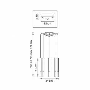 Подвесная люстра Lightstar Tubo L5T747133 в Копейске - kopejsk.ok-mebel.com | фото 3