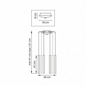 Подвесная люстра Lightstar Tubo L8T747247 в Копейске - kopejsk.ok-mebel.com | фото 3