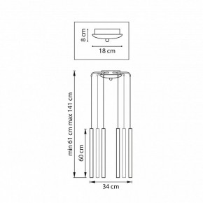 Подвесная люстра Lightstar Tubo L8T747347 в Копейске - kopejsk.ok-mebel.com | фото 3