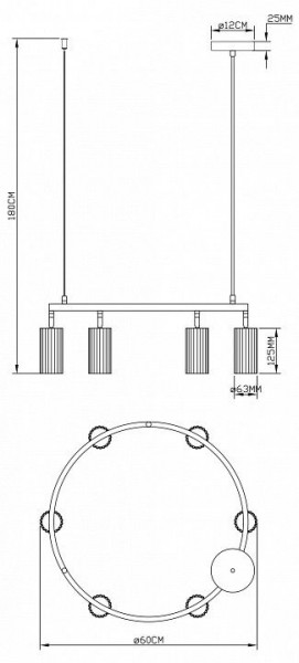 Подвесная люстра Moderli Cora V11601-6P в Копейске - kopejsk.ok-mebel.com | фото 7