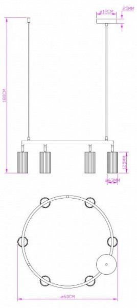 Подвесная люстра Moderli Cora V11603-6P в Копейске - kopejsk.ok-mebel.com | фото 6