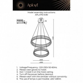 Подвесной светильник Aployt Oriann APL.076.13.80 в Копейске - kopejsk.ok-mebel.com | фото 2