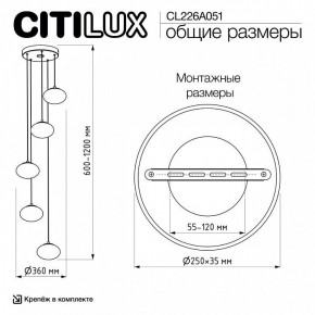 Подвесной светильник Citilux Atman Smart CL226A051 в Копейске - kopejsk.ok-mebel.com | фото 10
