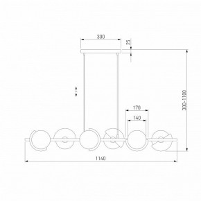 Подвесной светильник Eurosvet Moity 70149/6 черный/латунь Smart в Копейске - kopejsk.ok-mebel.com | фото 3