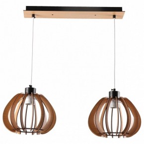 Подвесной светильник Imex MD.9012 MD.9012-2-P-BK+WOOD в Копейске - kopejsk.ok-mebel.com | фото 1