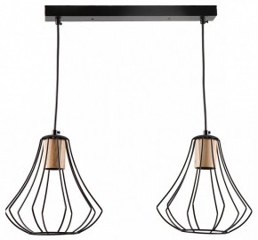 Подвесной светильник Imex MD.9050 MD.9050-2-P-BK+WOOD в Копейске - kopejsk.ok-mebel.com | фото 1
