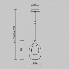 Подвесной светильник Maytoni Aura MOD016PL-01BS1 в Копейске - kopejsk.ok-mebel.com | фото 4