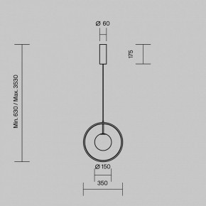 Подвесной светильник Maytoni Paparazzi MOD407PL-L12B3K1 в Копейске - kopejsk.ok-mebel.com | фото 2