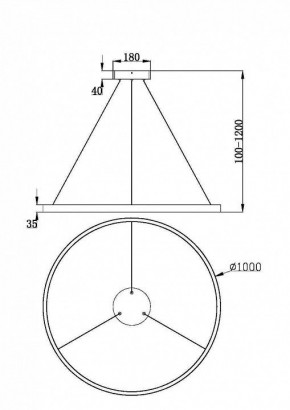 Подвесной светильник Maytoni Rim MOD058PL-L54BK в Копейске - kopejsk.ok-mebel.com | фото 4