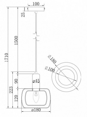 Подвесной светильник Maytoni Vision MOD411PL-01G в Копейске - kopejsk.ok-mebel.com | фото 7